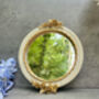 20cm Cream And Gold Decorative Wall Mirror – Floral Motif, thumbnail 11 of 12