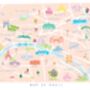 Personalised Map Of Paris Illustrated Art Print, thumbnail 3 of 4