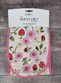 Strawberry Patterned Double Oven Glove, 3 of 3