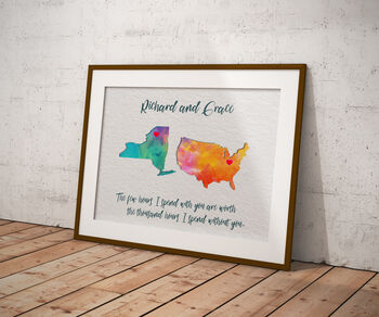 Travel Location Custom Map Print, 3 of 5