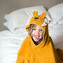 Personalised Lion Face Kids Hooded Cotton Poncho, thumbnail 3 of 9