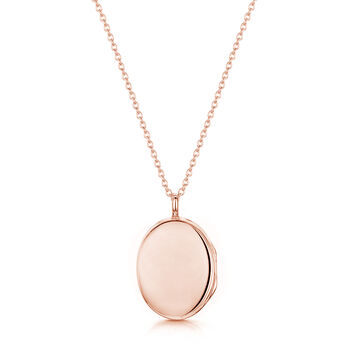 Little Personalised18 K Rose Gold Plated Oval Locket, 10 of 12