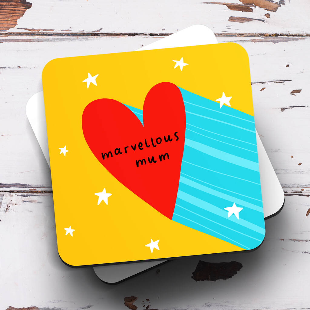 'Marvellous Mum' Coaster By Arrow Gift Co | notonthehighstreet.com