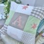 Personalised Alphabet Cushion Peach And Mint, thumbnail 10 of 12