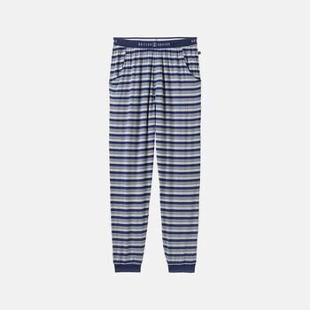 Men's 'Navy Melange' Bamboo Pyjama Set, 4 of 4