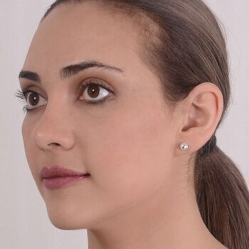 Classic Ball Studs Small Or Medium Sterling Silver, 2 of 5