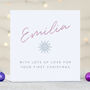 Baby's First Christmas Personalised Snowflake Card, thumbnail 2 of 2