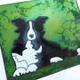 Faithful Friend Border Collie Sheepdog Enamel Art, thumbnail 3 of 5