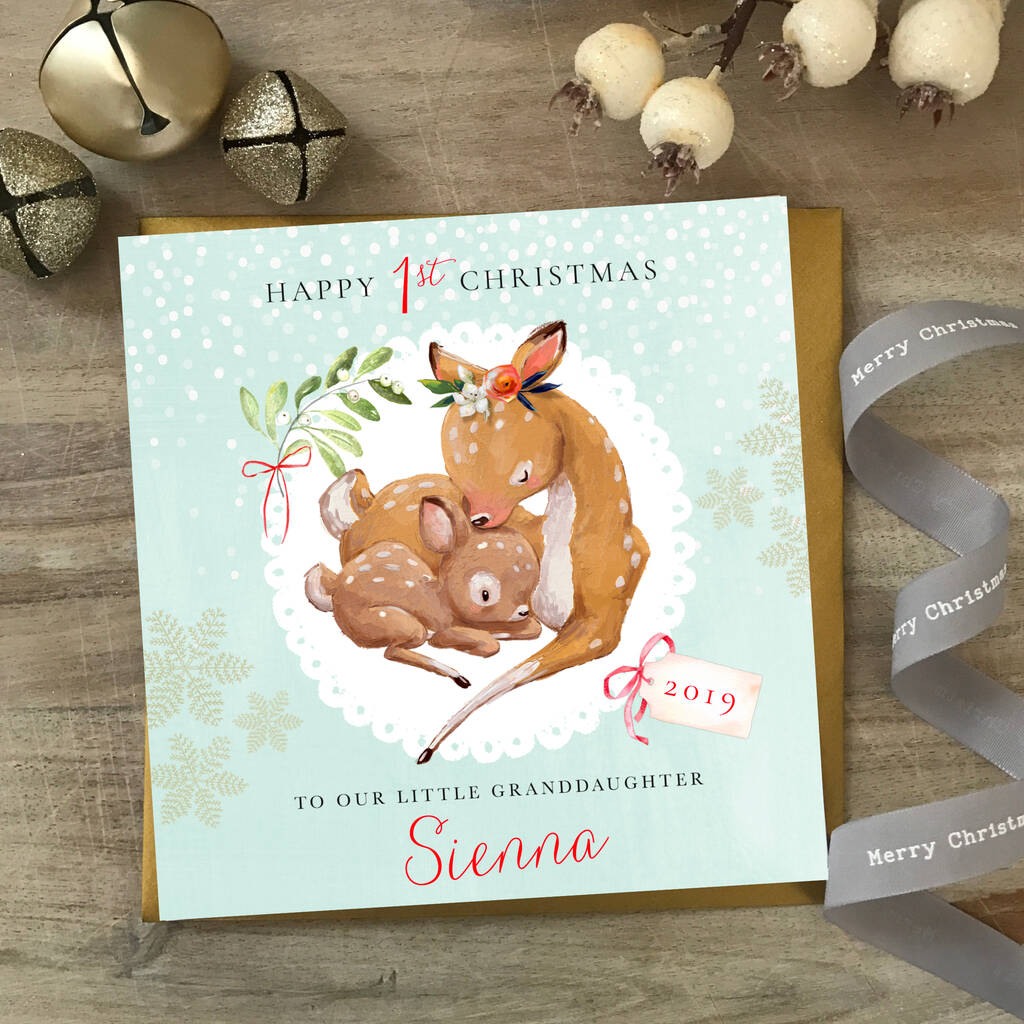 My/Our Granddaughter's 1st Christmas Card | Grandson By Farrah &amp; Eve