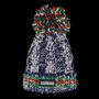 Navy Cable Super Reflective Bobble Hat, thumbnail 2 of 3