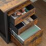 File Cabinet Three Drawers Rolling Office Storage, thumbnail 6 of 7