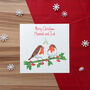 Personalised Robin Couple Christmas Card, thumbnail 5 of 7
