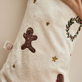 Personalised Plush Neutral Christmas Stocking, 2 of 4