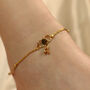 Golden Brass Beaded Ball Slim Foot Payal Anklet, thumbnail 2 of 5