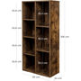 Bookcase Cube Storage Unit Shelf Brown Wooden, thumbnail 6 of 8