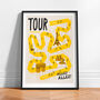 Tour Cycling Poster, Bike Lover Gift, thumbnail 1 of 8