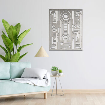 Frank Lloyd Wright Inspired Metal Panel Wall Art, 6 of 11