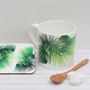 Tropical Cabbage Leaf Design Bone China Mug, thumbnail 6 of 9
