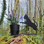 Petite Kitty Cat Silhouette Plant Pot, thumbnail 5 of 5