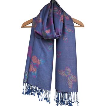 Reversible 'Butterfly' Pashmina Scarf, 4 of 7