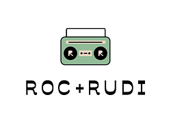 Roc and Rudi logo, organic, unisex baby brand 