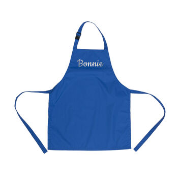 Personalised Children's Blue Waterproof Apron, 8 of 10