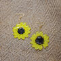 Real Sunflower Sterling Silver Or Gold Plated Earrings, thumbnail 6 of 12