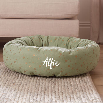 Personalised Mint Star Pet Bed, 5 of 8