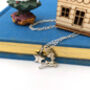 Sterling Silver Mini Reindeer Christmas Necklace, thumbnail 2 of 11