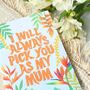 Plantable Tropical Flowers Mother's Day Card, thumbnail 2 of 3