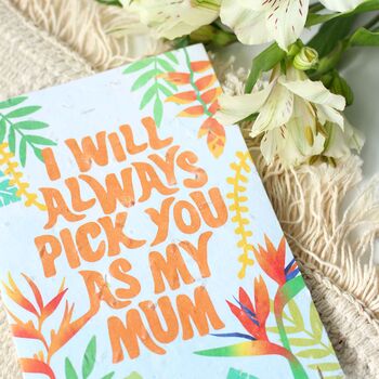 Plantable Tropical Flowers Mother's Day Card, 2 of 3