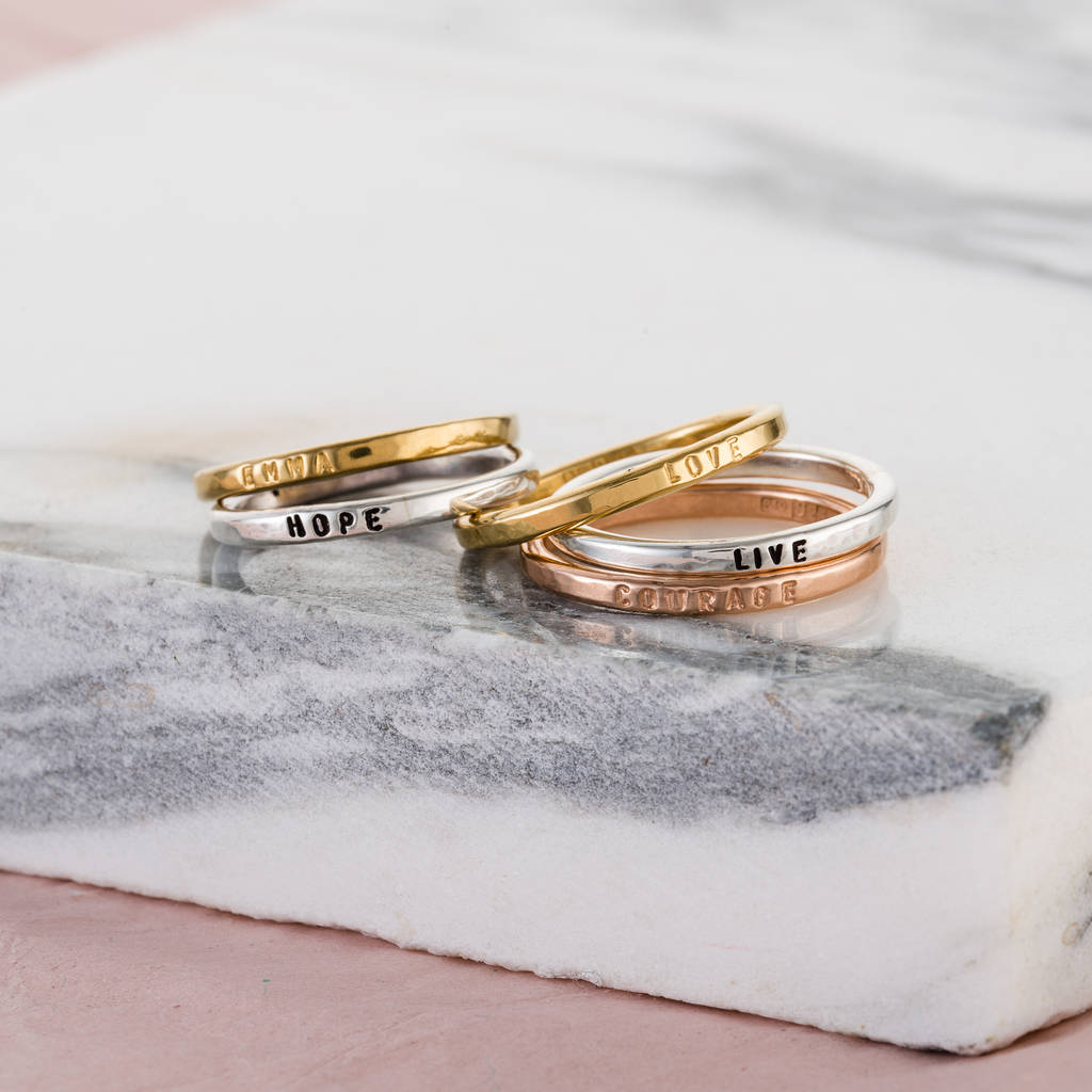 Personalised Stacker Ring By Posh Totty Designs | notonthehighstreet.com