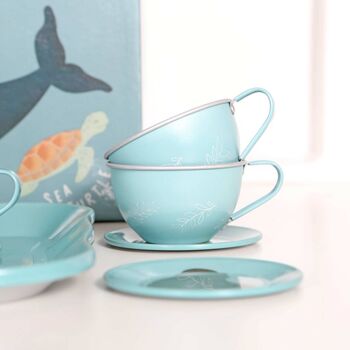 Toy Tea Set In A Personalised Bag, Choice Of Designs, 8 of 12