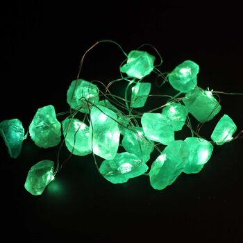 Green Jade Crystal Fairy String Lights, 5 of 5