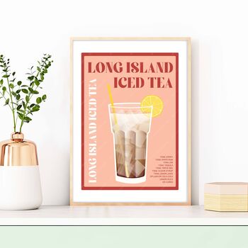 Long Island Iced Tea Cocktail Print, 5 of 6