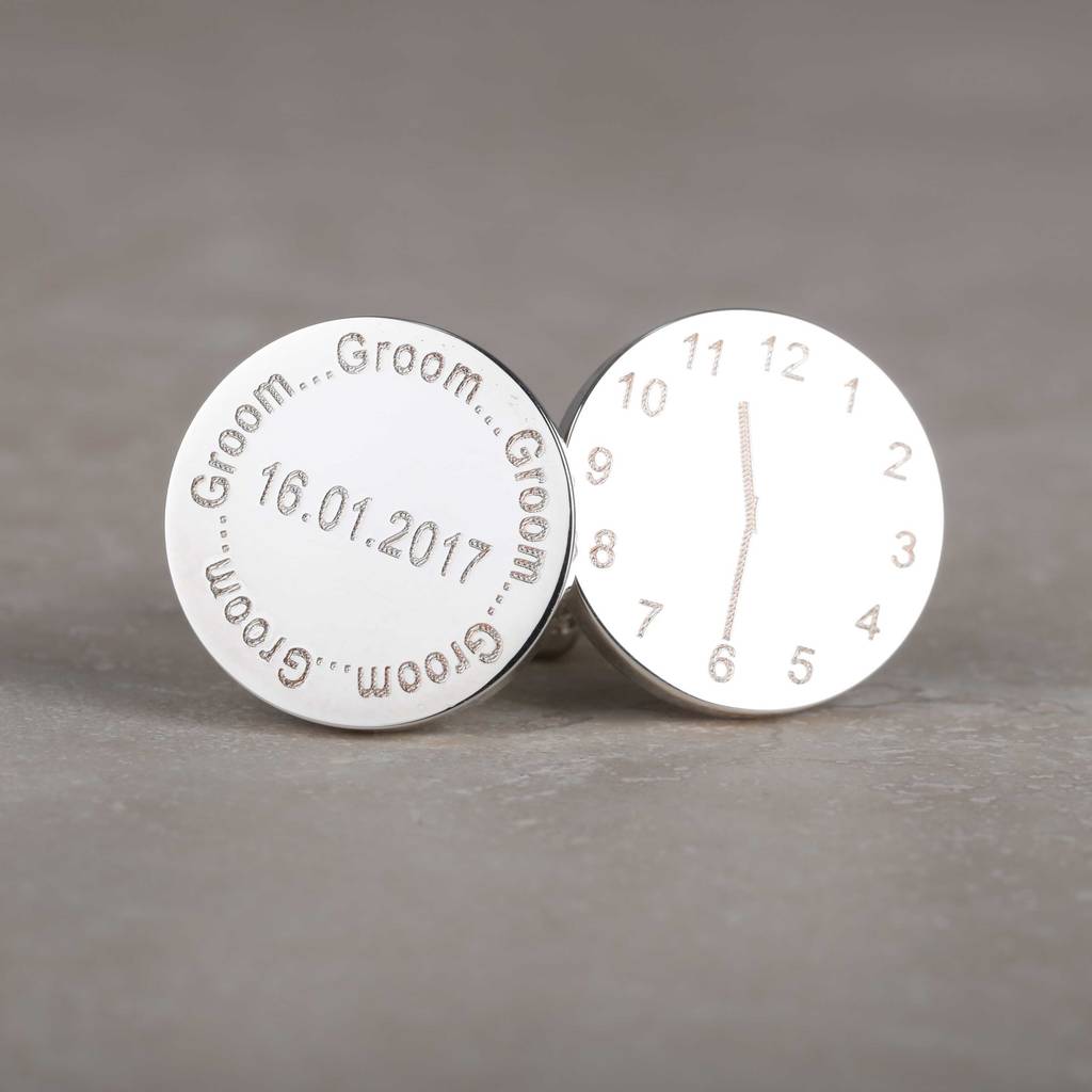 Personalised Wedding Cufflinks For The Groom By Nest