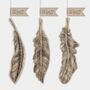 Set Of Three Wooden Hanging Feather, thumbnail 2 of 2