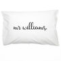 Wedding Mr And Mrs Personalised Pillow Case Set, thumbnail 4 of 10