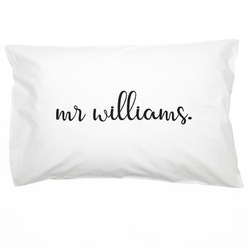 Wedding Mr And Mrs Personalised Pillow Case Set, 4 of 10