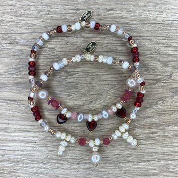 Love Collection Pearl And Heart Bracelet, 9 of 9