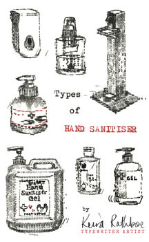 Keira Rathbone 'Types Of Hand Santiser' Tea Towel, 7 of 7