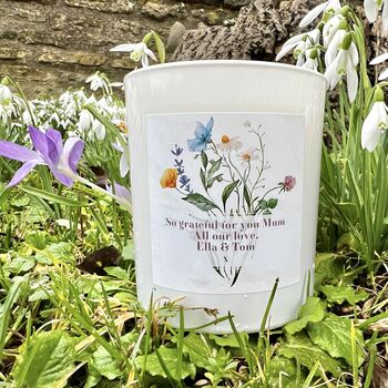 Personalised Floral Message Handmade Soy Candle Gift, 8 of 8