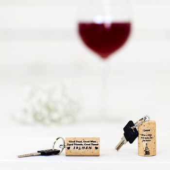Personalised Wine Cork Key Ring, 3 of 3