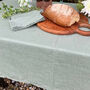 Pale Sage Natural Fabric Tablecloth, thumbnail 5 of 6