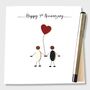 3rd Anniversary Card Leather Wedding Anniversary, thumbnail 4 of 6