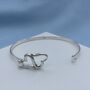 Personalised Best Friend Double Heart Bracelet In Sterling Silver, thumbnail 2 of 5