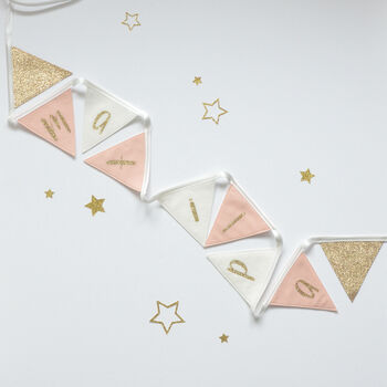 Personalised Neutral And Gold Bunting, 2 of 5