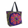 Embroidered Suzani Shoulder Bag In Dark Grey, thumbnail 7 of 12
