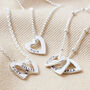 Personalised Mini Sterling Family Names Heart Necklace, thumbnail 3 of 9
