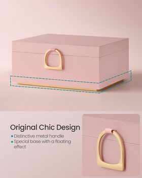 Two Layer Jewellery Box Organiser Tray Jewel Case, 7 of 9